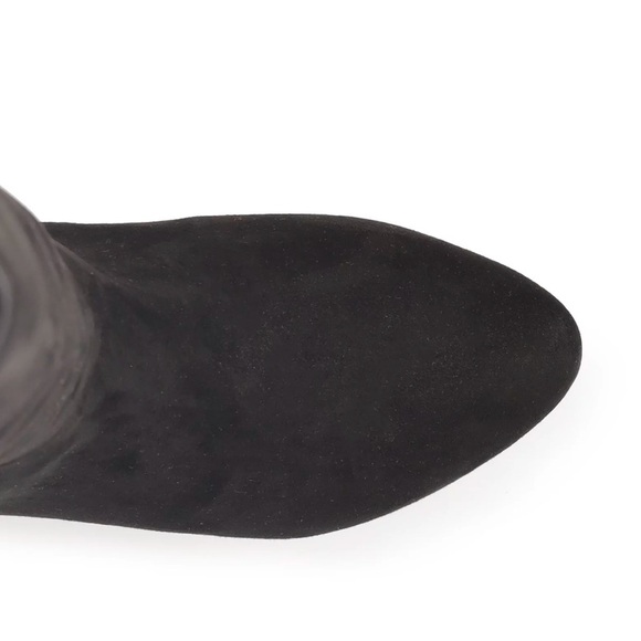 Black Suede Knee High Boots - Picture 5 of 5